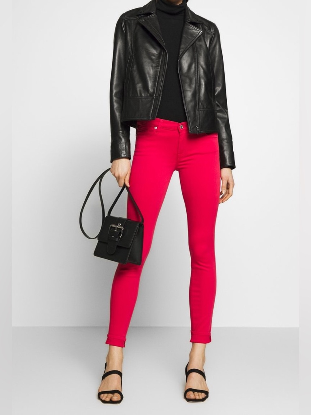 7 For All Mankind Skinny Jeans in Cherry Red